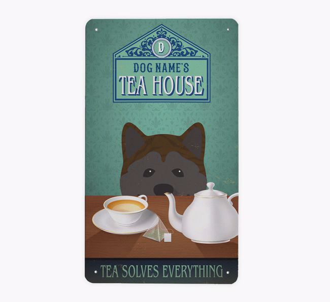 Tea House: Personalised {breedFullName} Metal Sign